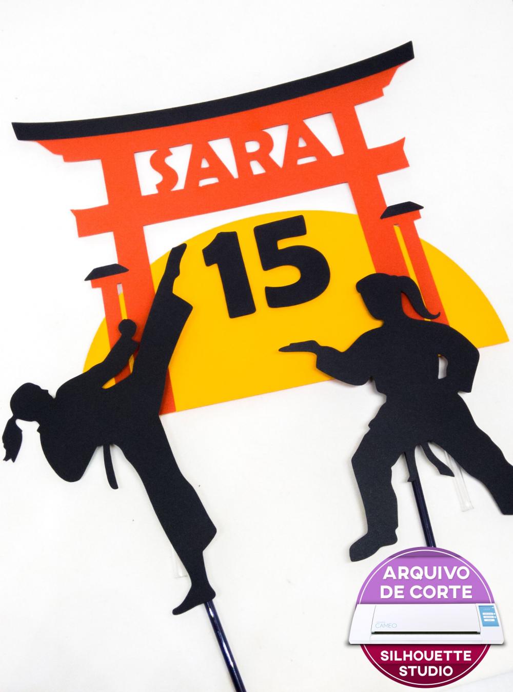 Arquivo de corte Topo de bolo Karate