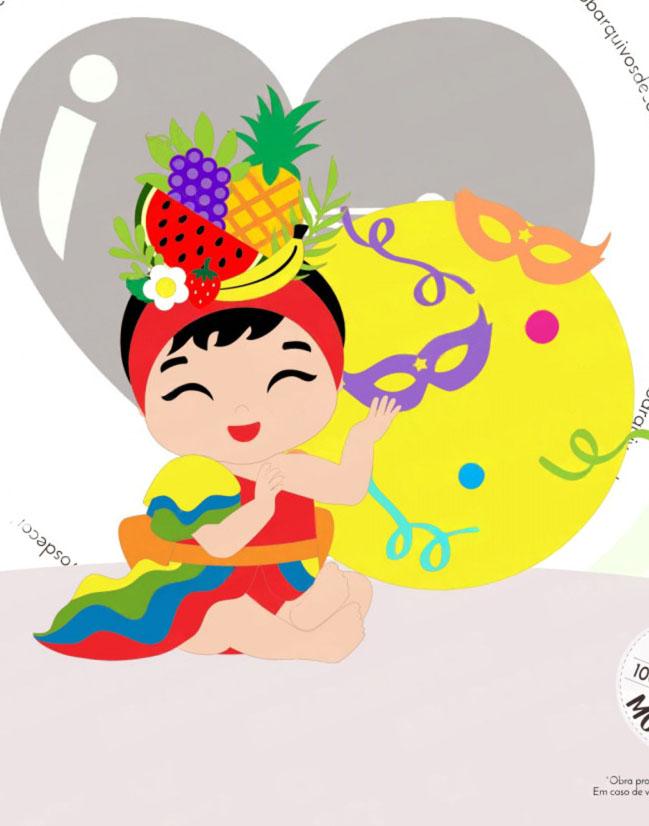 Arquivo de corte topo de bolo Carnaval