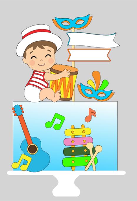 Arquivo de corte topo de bolo Carnaval