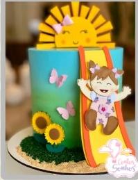 Arquivo de corte topo de bolo menina no escarregador