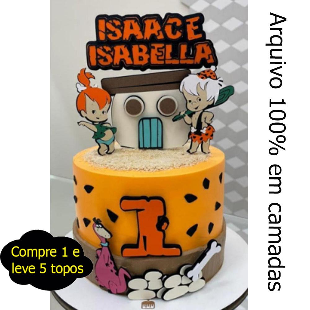 Arquivo de corte topo de bolo flinstones