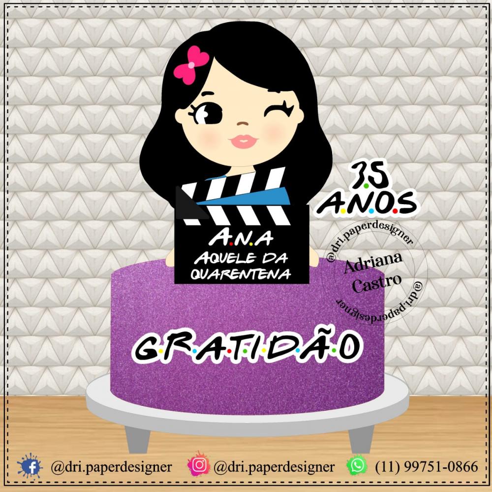 Arquivo de corte topo de bolo Friends