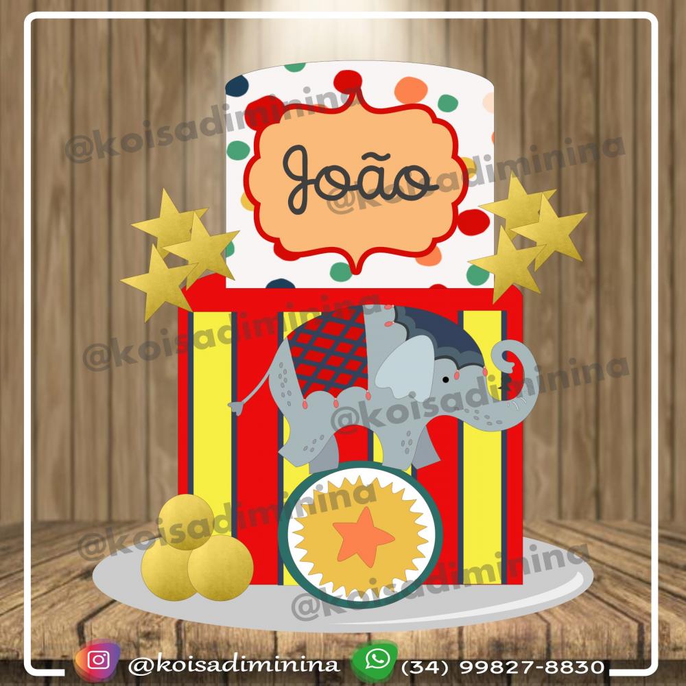 Arquivo de corte topo de bolo Elefantinho