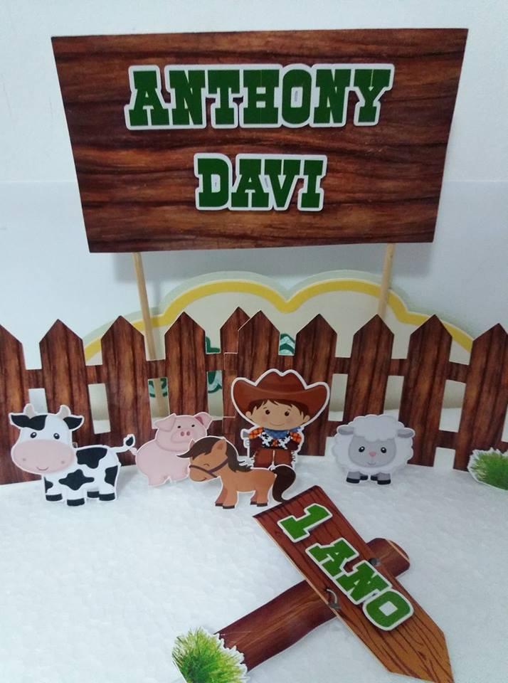 Arquivo de corte topo de bolo Fazendinha