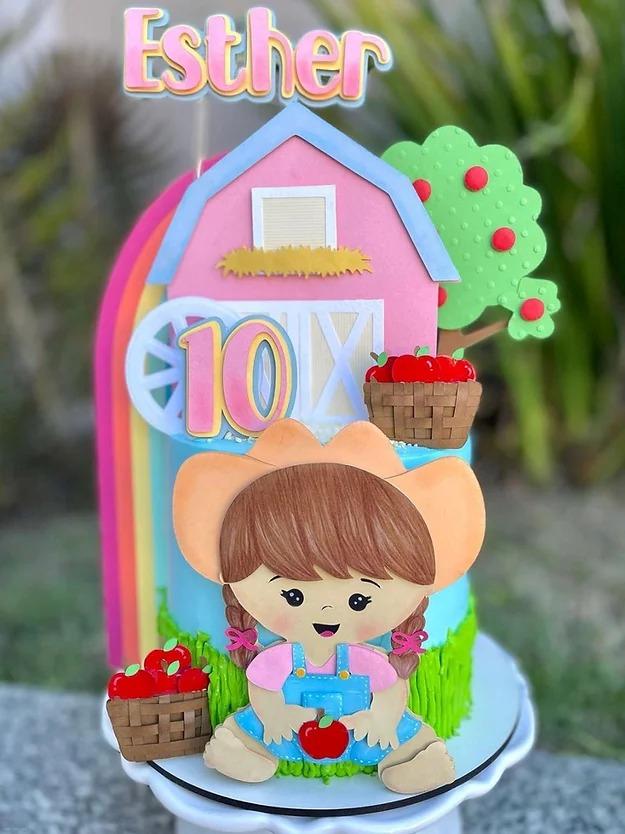 Arquivo de corte topo de bolo Fazendinha