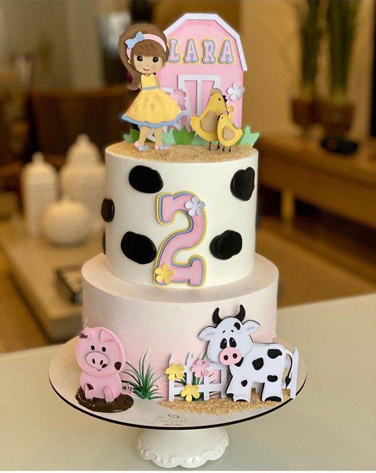 Arquivo de corte topo de bolo Fazendinha