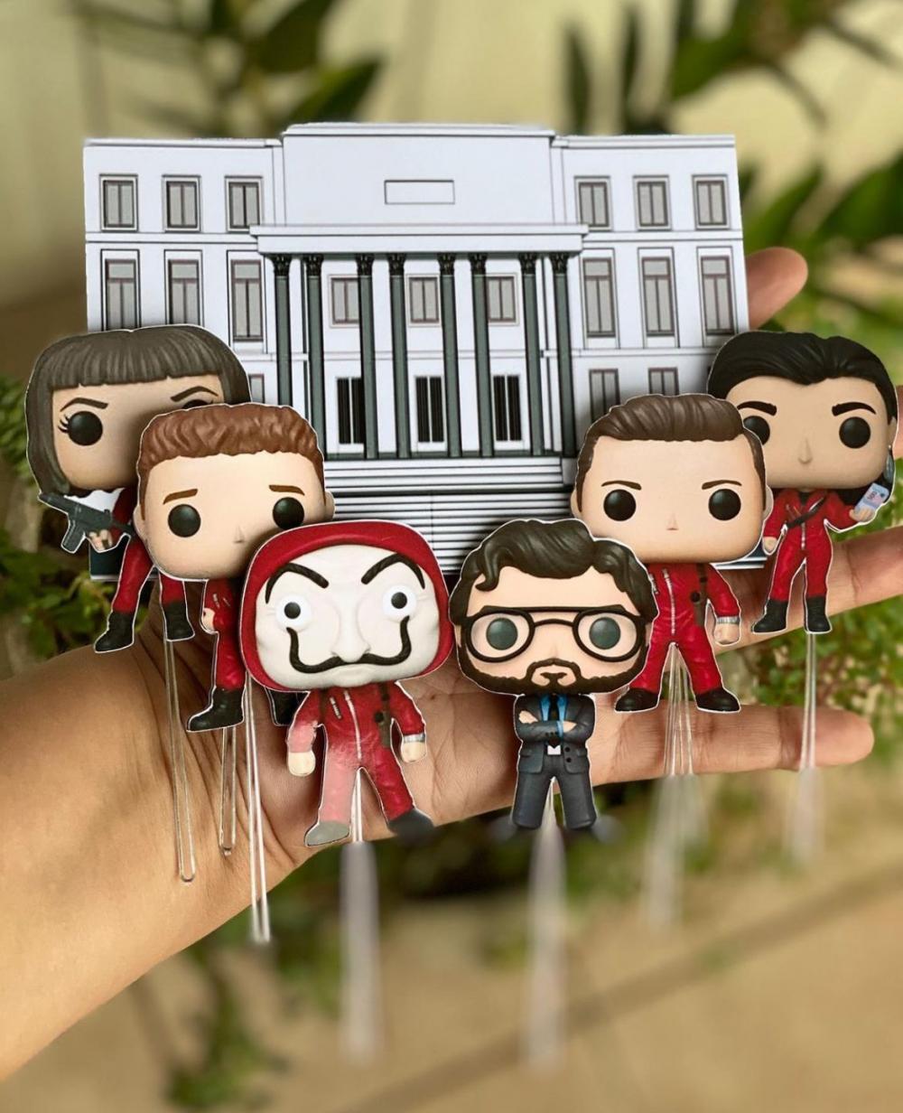 Arquivo de corte topo de bolo La casa de papel