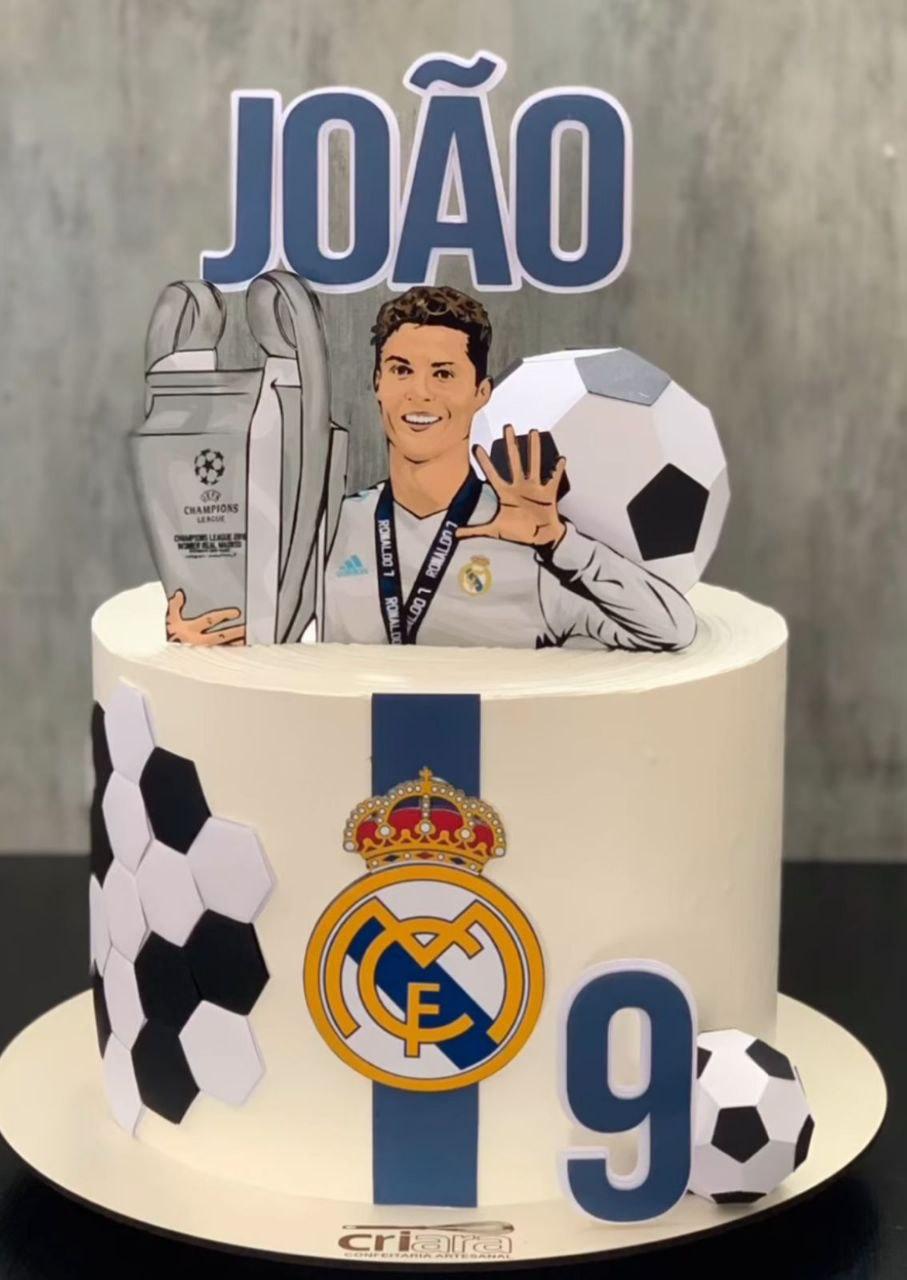 Arquivo de Corte Topo de Bolo Cristiano Ronaldo