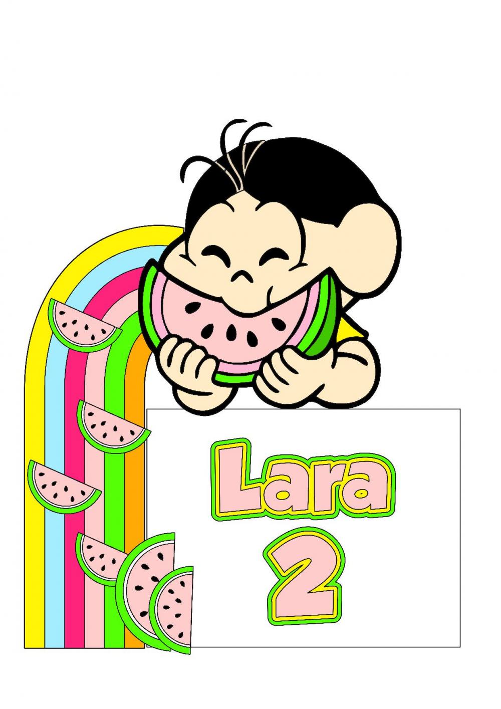 Arquivo de corte topo de bolo Magali