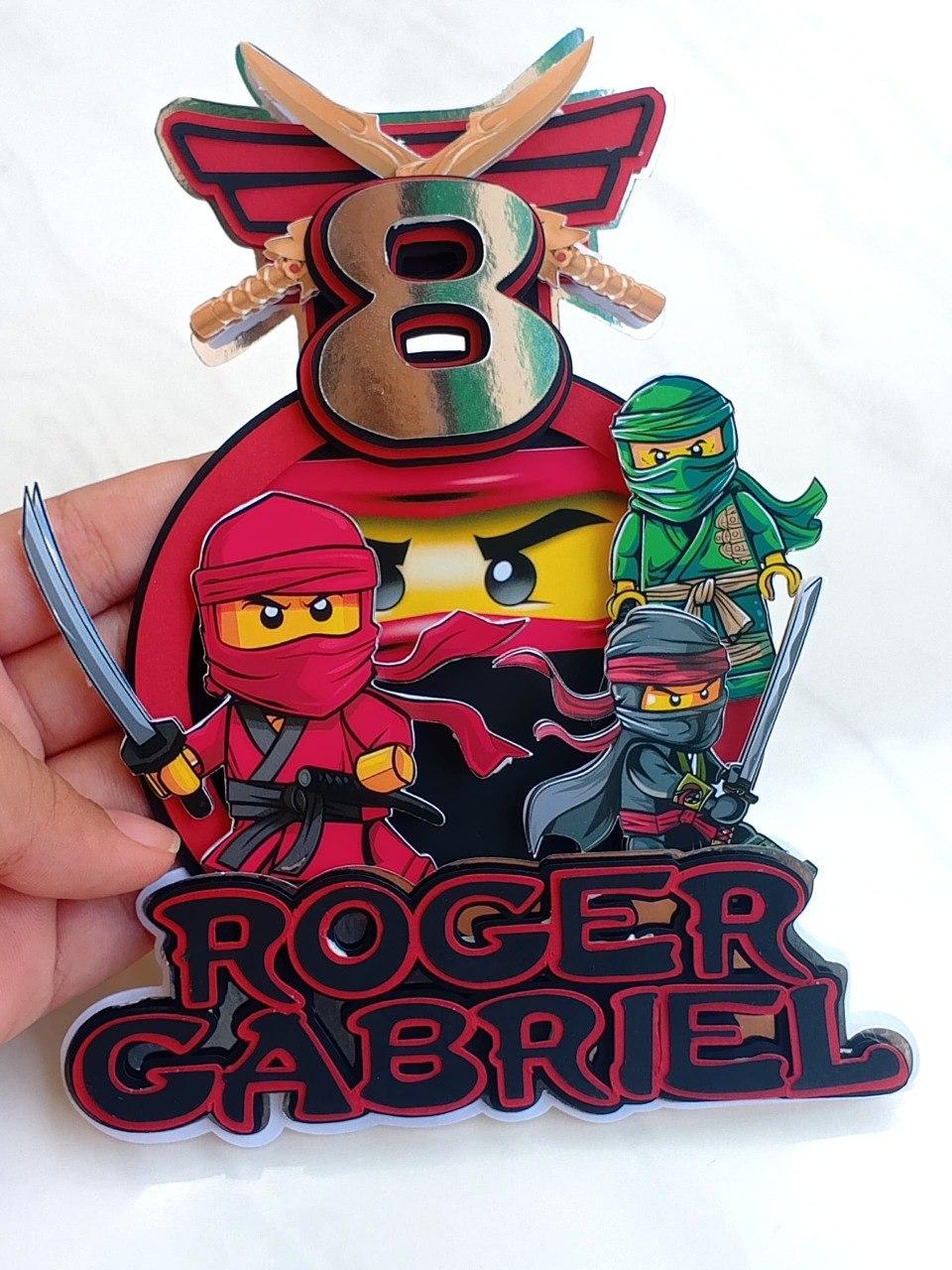 Topo de Bolo Ninja Go