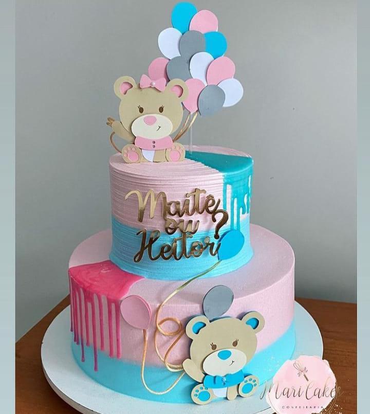 Arquivo de corte topo de bolo Chá Revelação