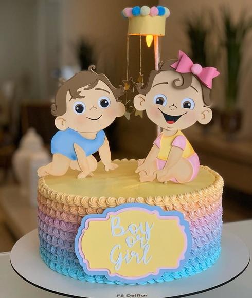 Arquivo de corte topo de bolo Chá Revelação