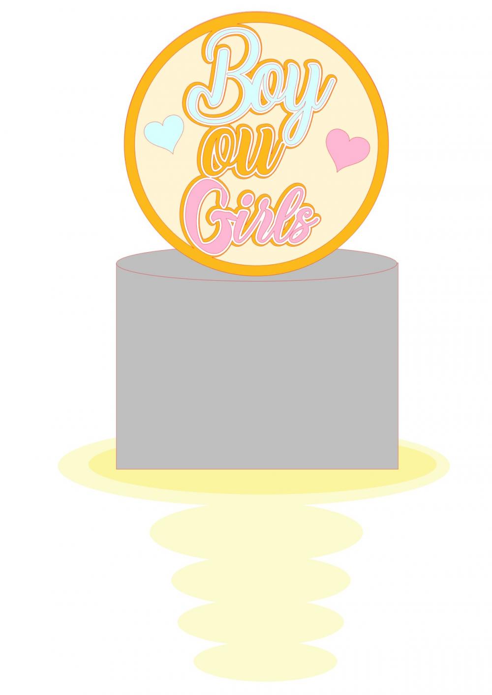 Arquivo de corte topo de bolo Chá Revelação