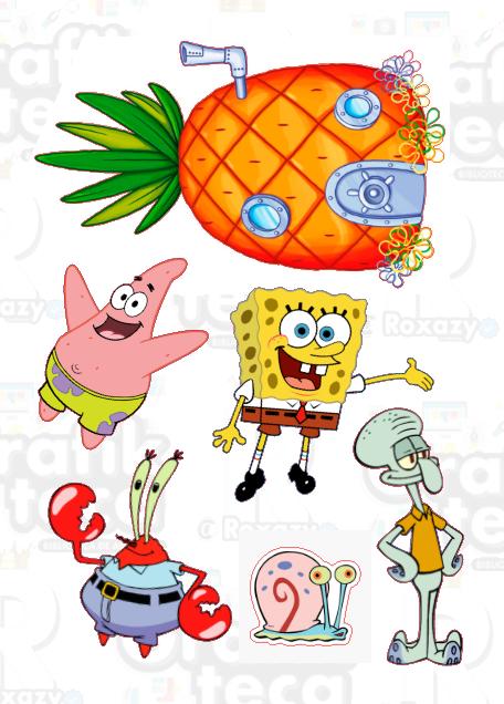 Arquivo de corte topo de bolo Bob Esponja