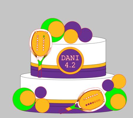 Arquivo de corte topo de bolo Beach Tenis