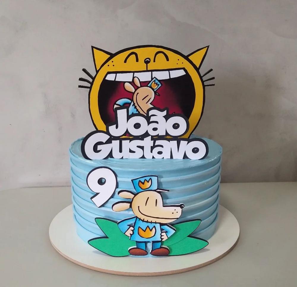 Arquivo de corte Topo de bolo Dog Man