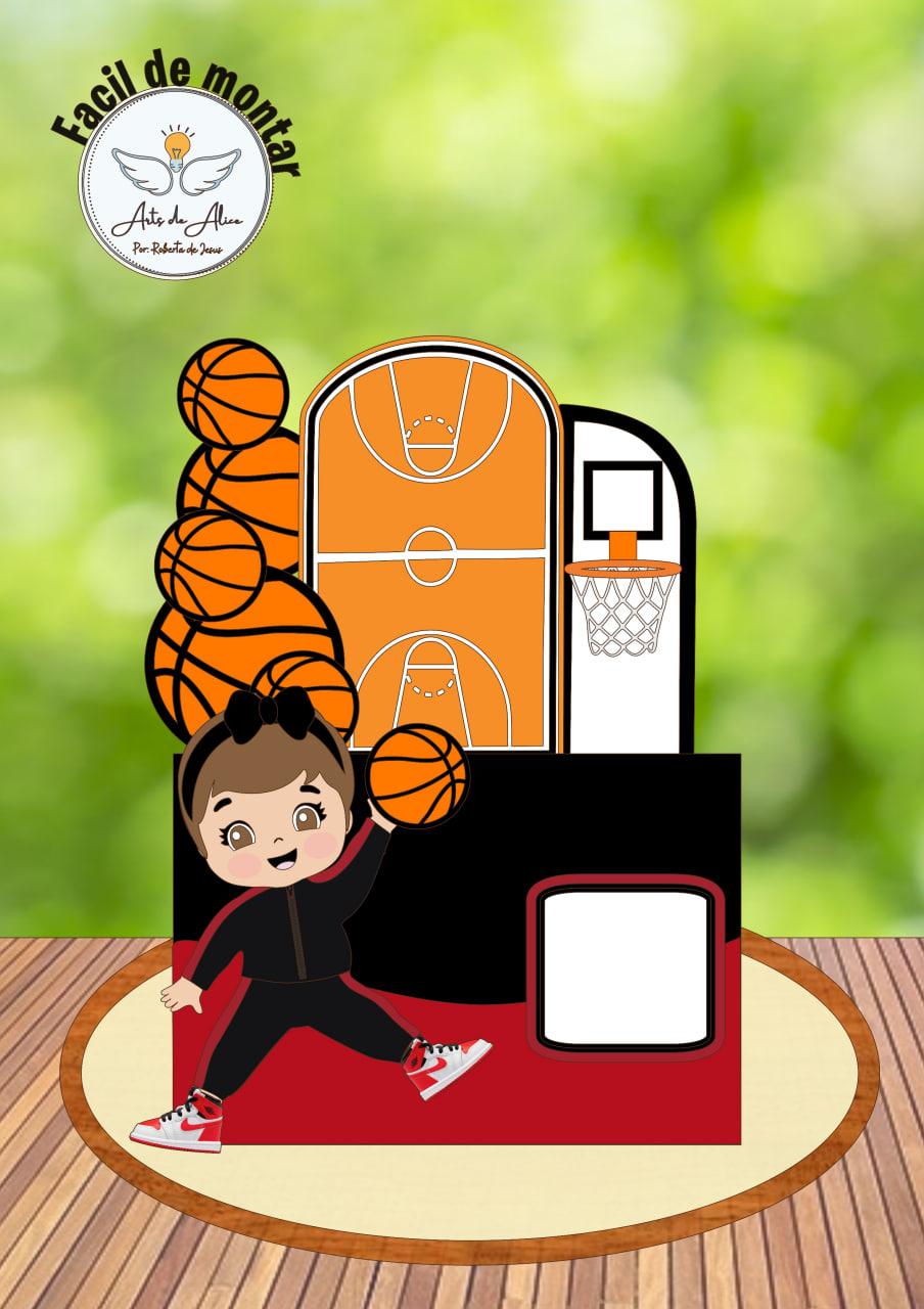 Arquivo de corte topo de bolo Basquete