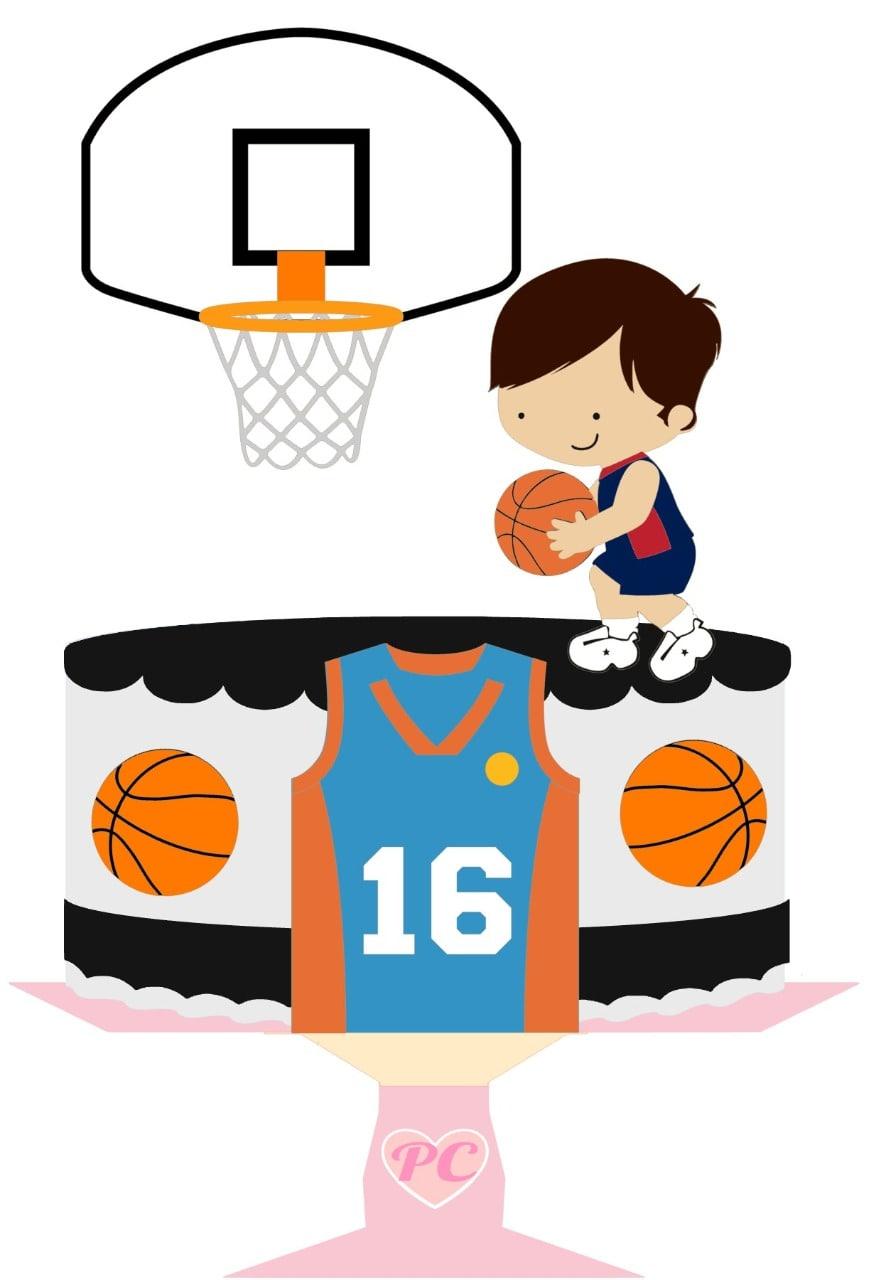 Arquivo de corte topo de bolo Basquete