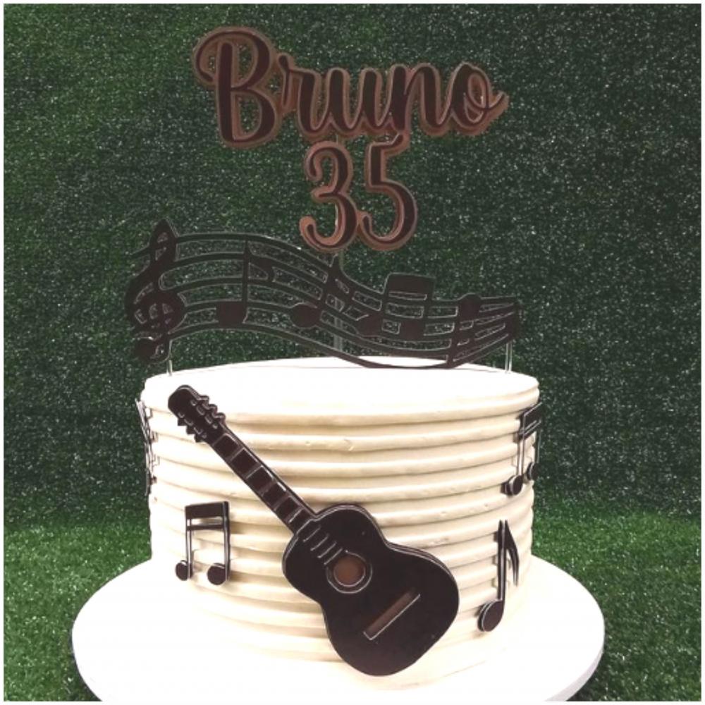 Arquivo de corte Topo de bolo Violão