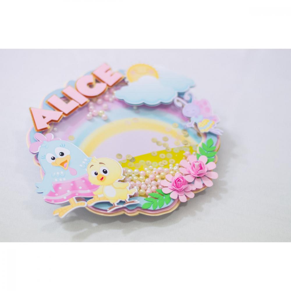 Arquivo de corte topo de bolo Galinha Pintadinha