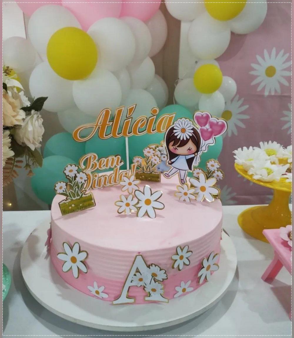 Arquivo de corte topo de bolo Margarida