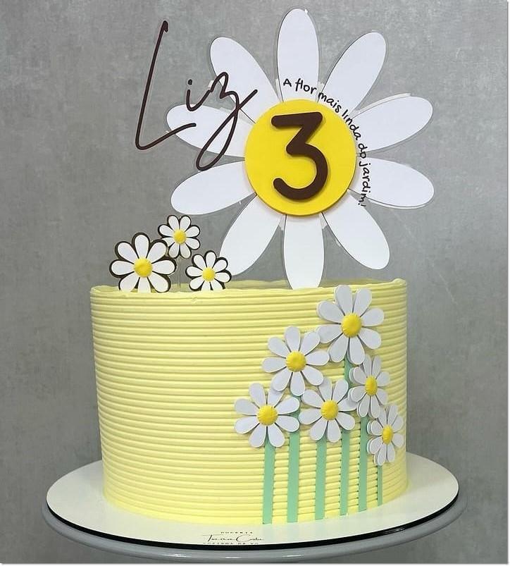 Arquivo de corte topo de bolo Margarida