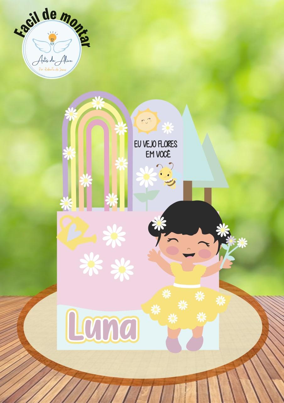 Arquivo de corte topo de bolo Margarida