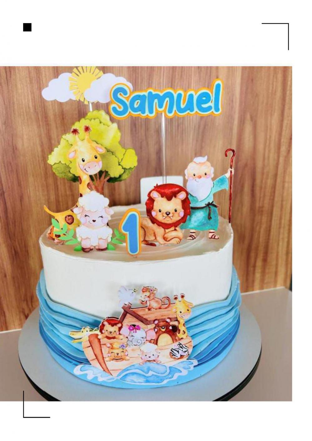 Arquivo de corte topo de bolo Arca de Noé