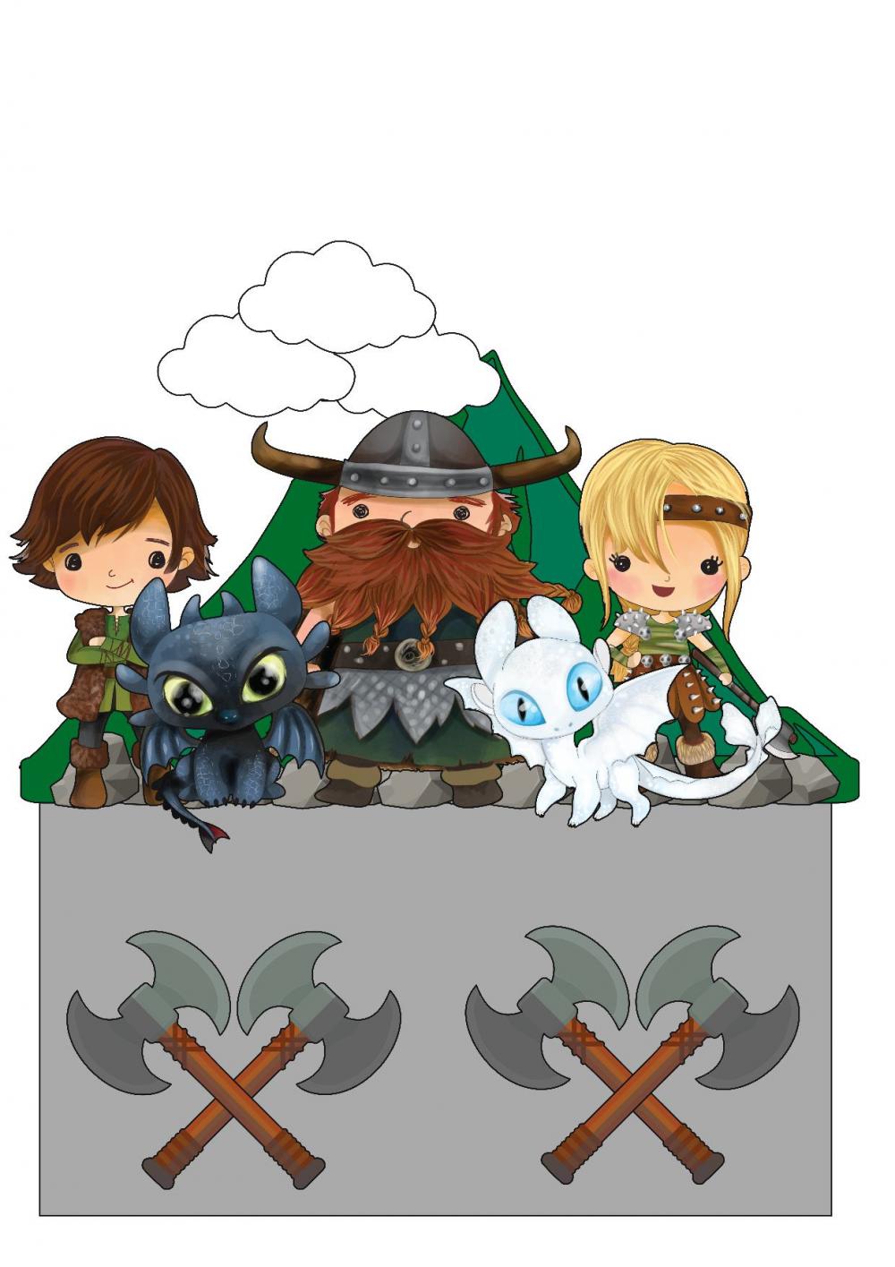 Arquivo de corte topo de bolo Como treinar seu dragão