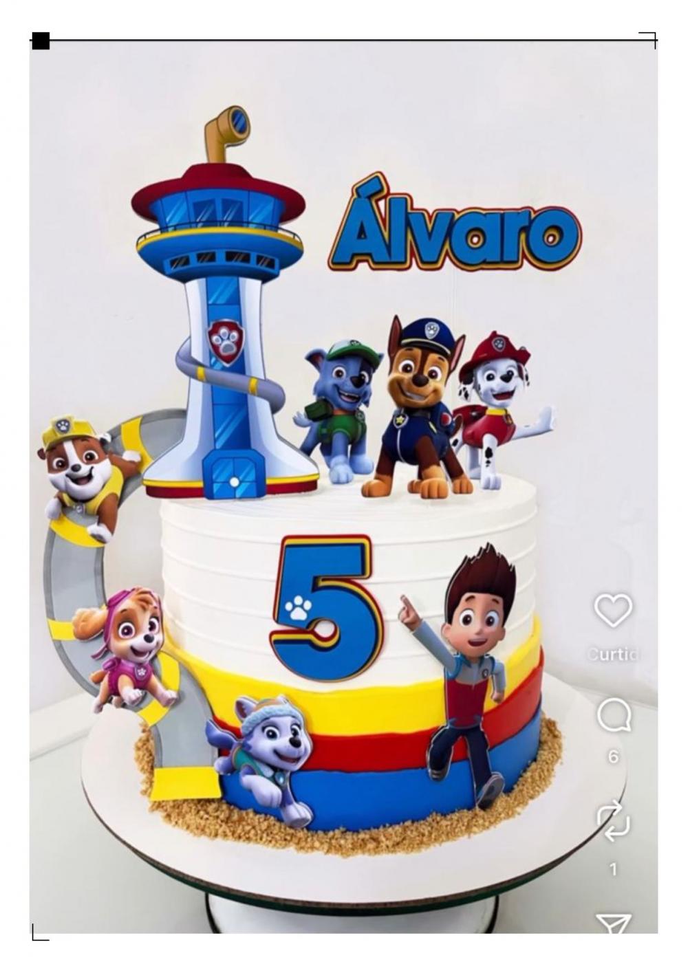 Arquivo de Corte Topo de Bolo Patrulha Canina