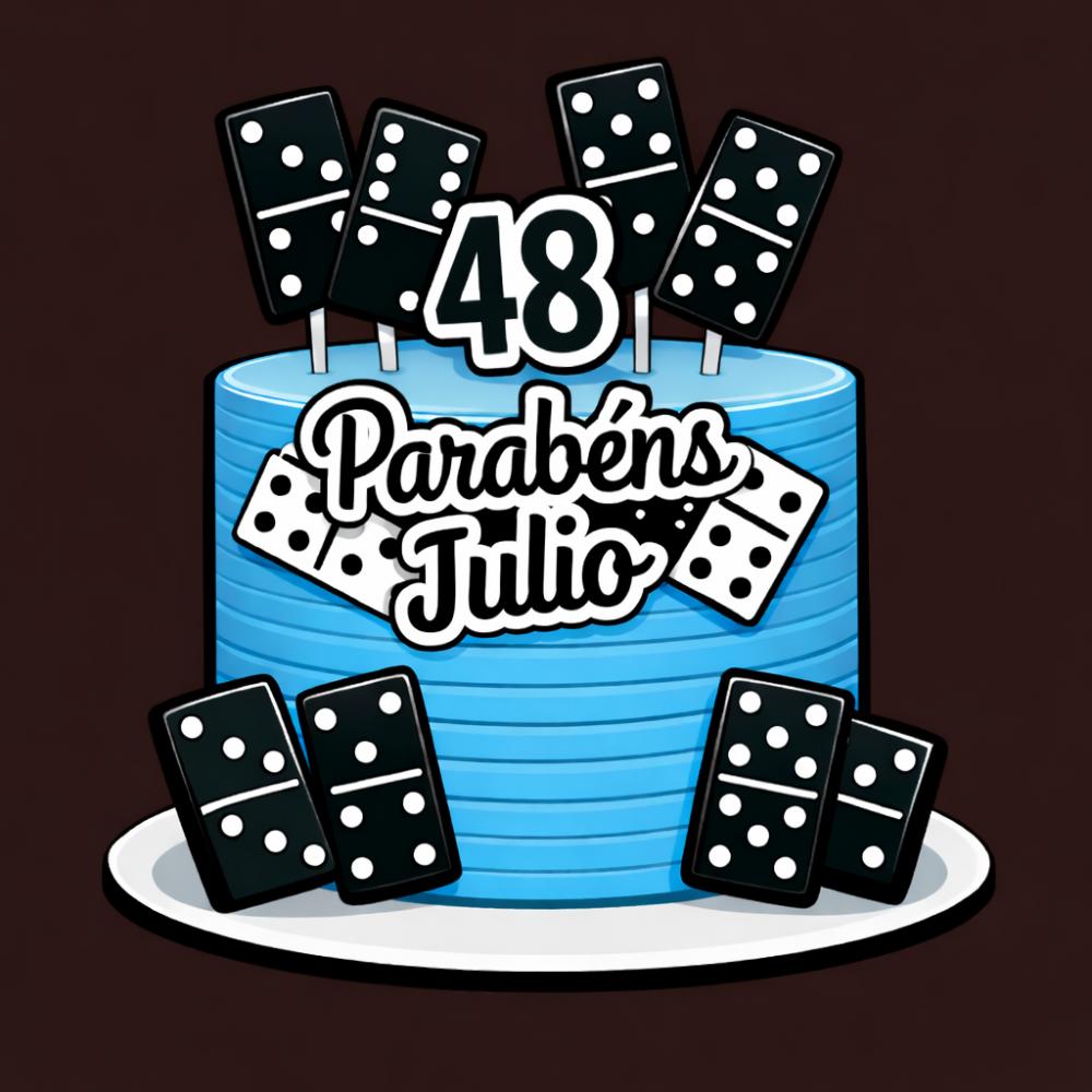 Arquivo de corte topo de bolo Dominó