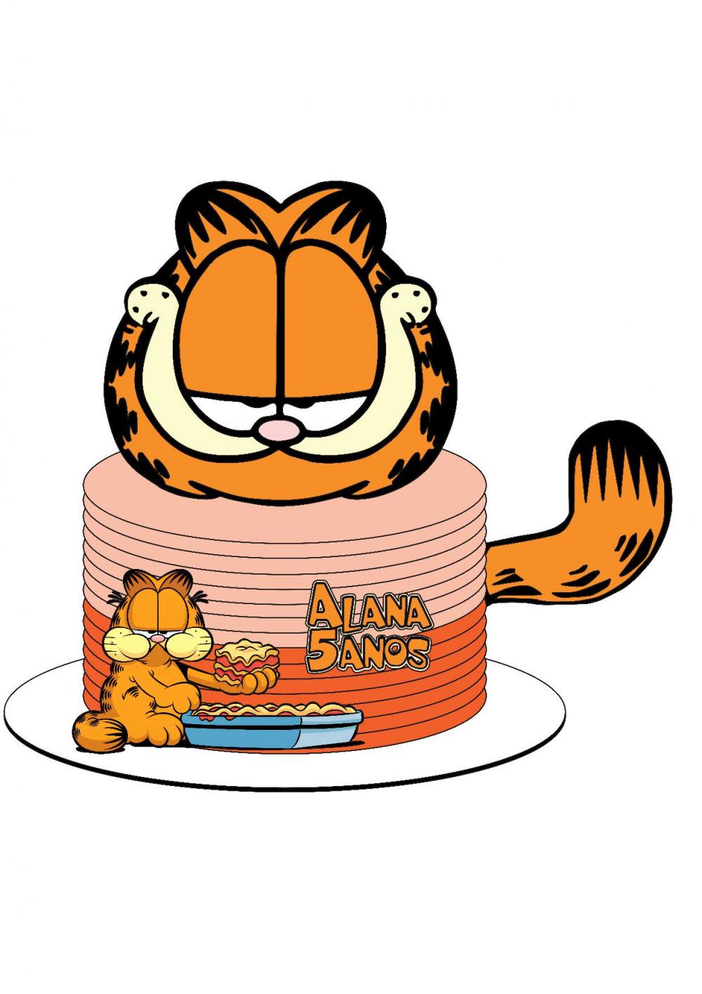 Arquivo de corte topo de bolo Garfield