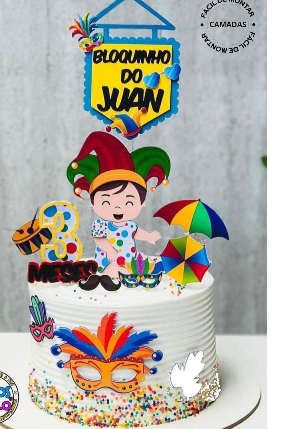 Arquivo de corte topo de bolo Carnaval