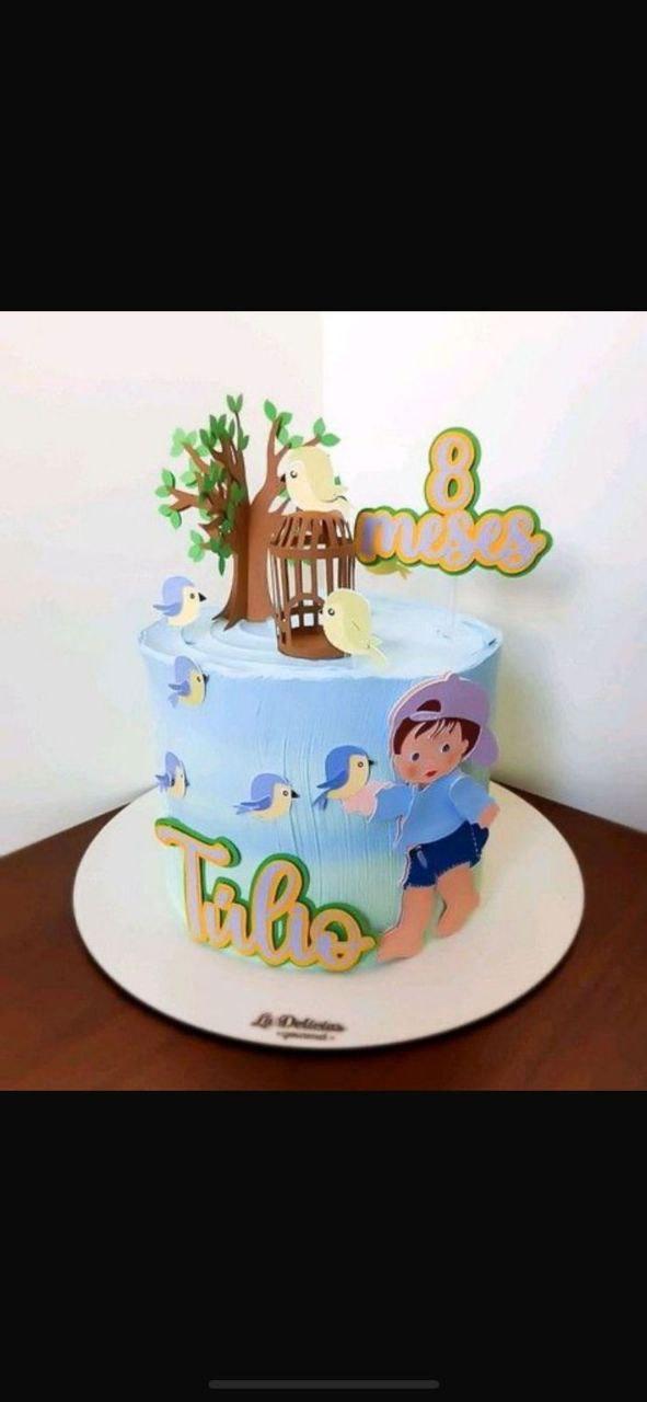 Arquivo de corte Topo de Bolo Menino