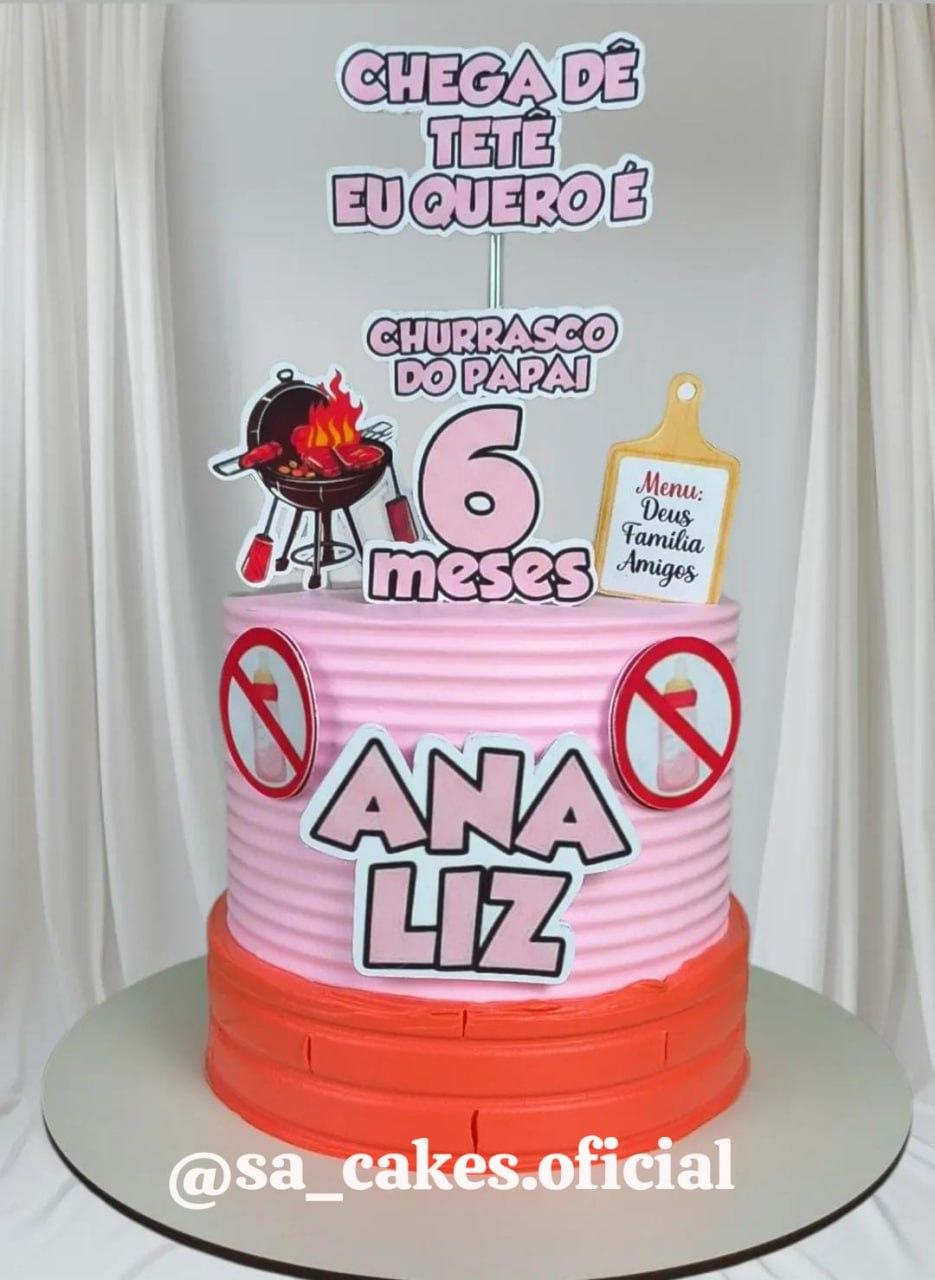 Topo de bolo Chega de tete