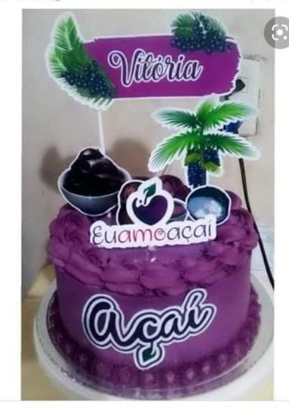 Arquivo de corte topo de bolo Açaí