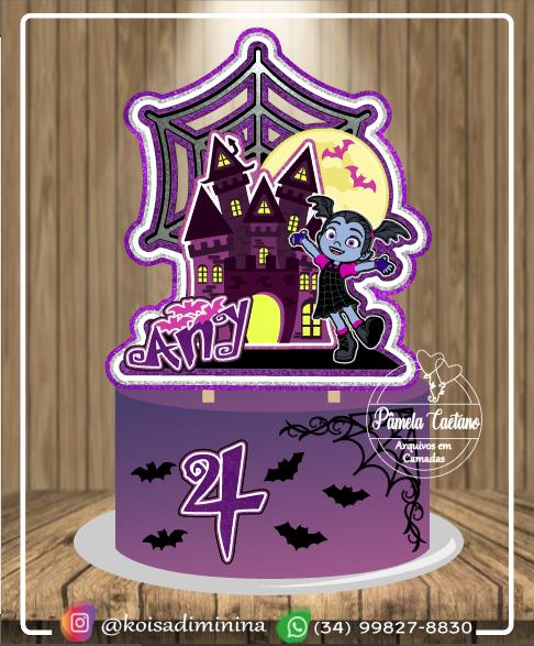 Arquivo de corte topo de bolo Vampirina