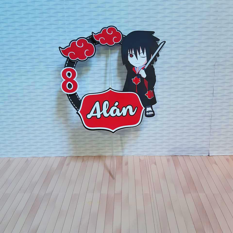 Arquivo de corte topo de bolo Sasuke