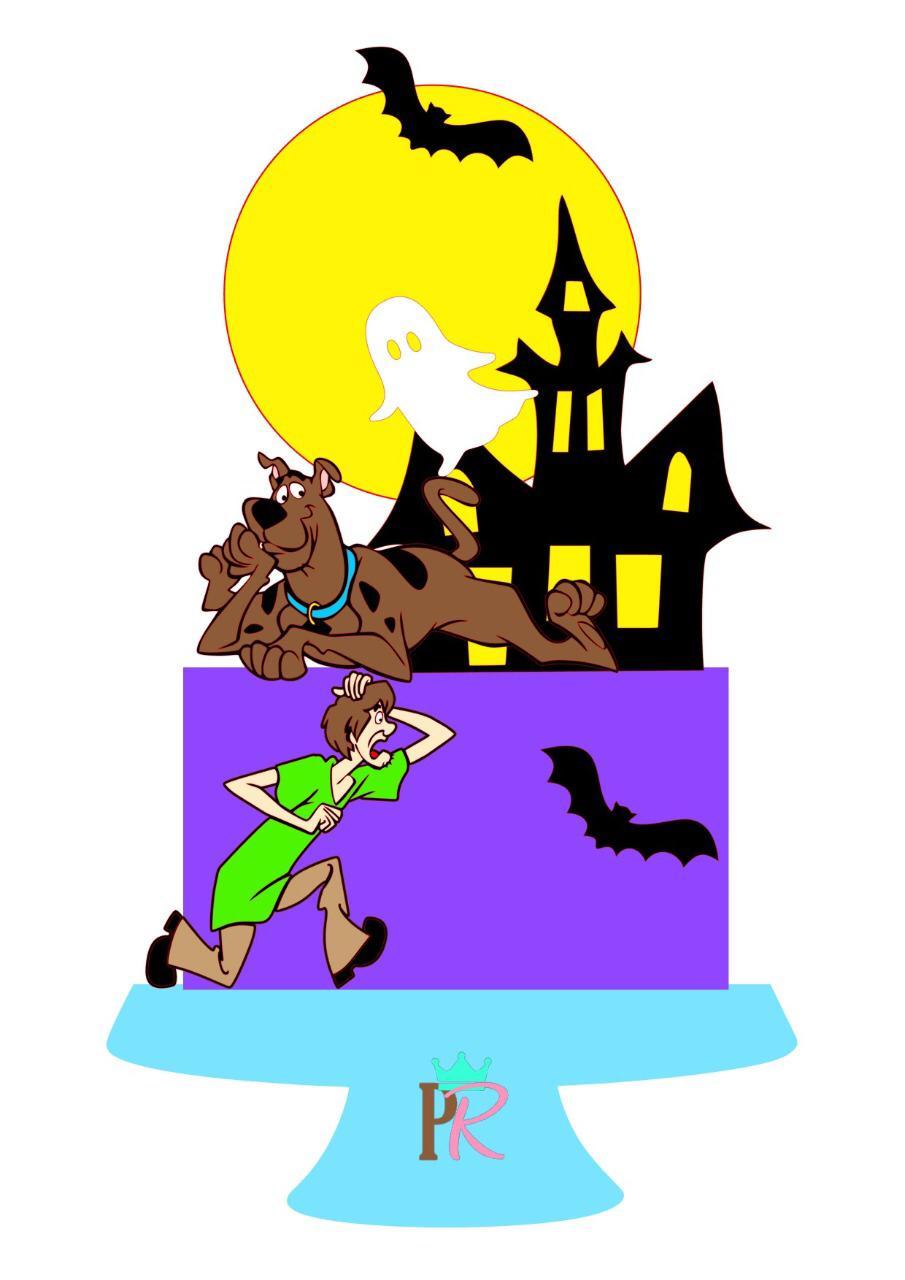 Arquivo de corte topo de bolo Scooby doo