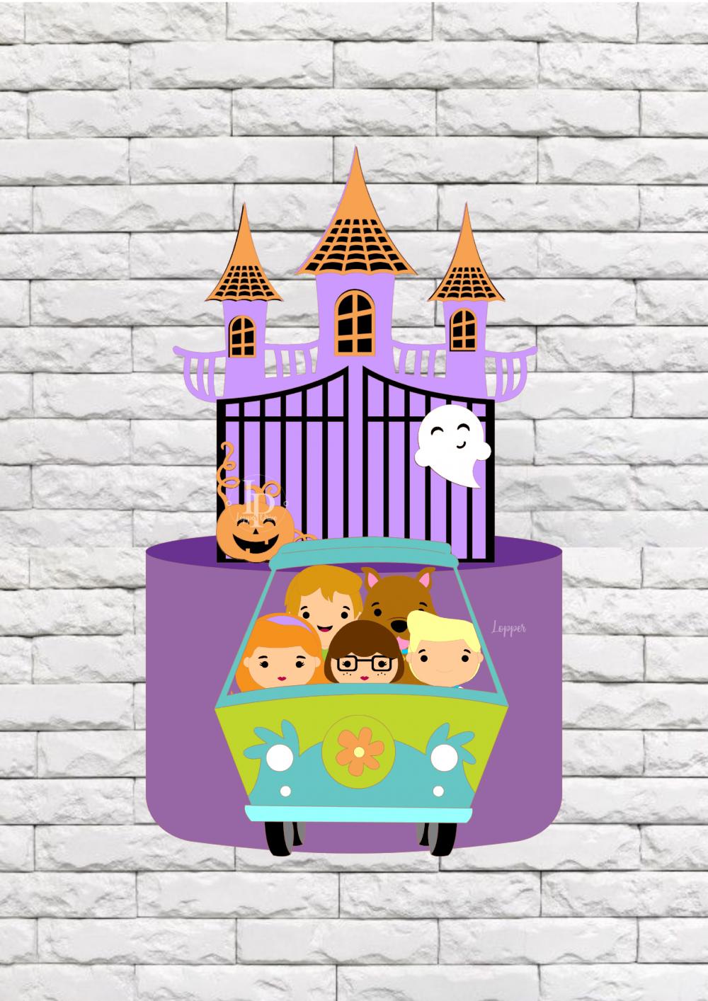 Arquivo de corte topo de bolo Scooby doo