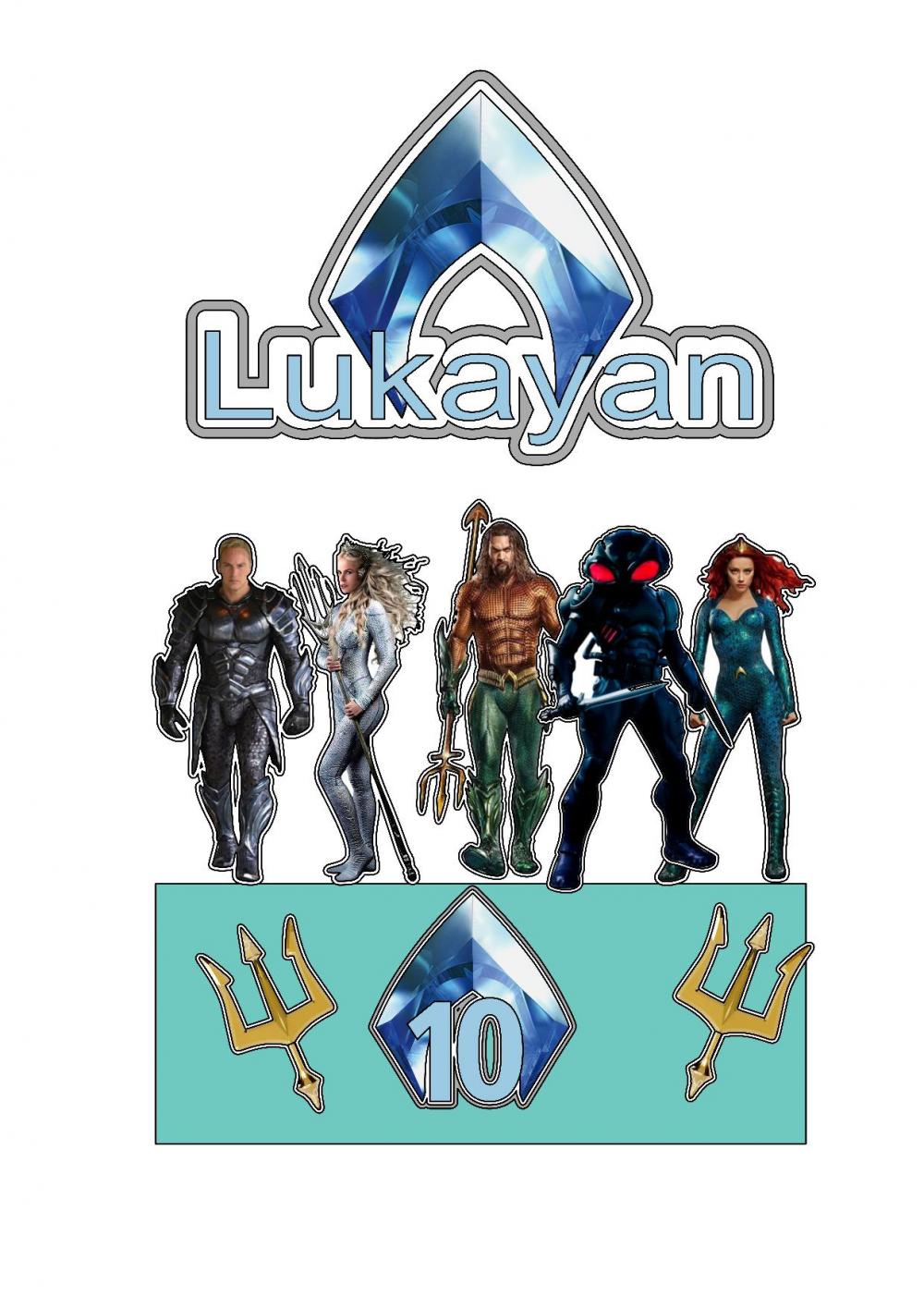 Arquivo de corte Topo de bolo Aquaman