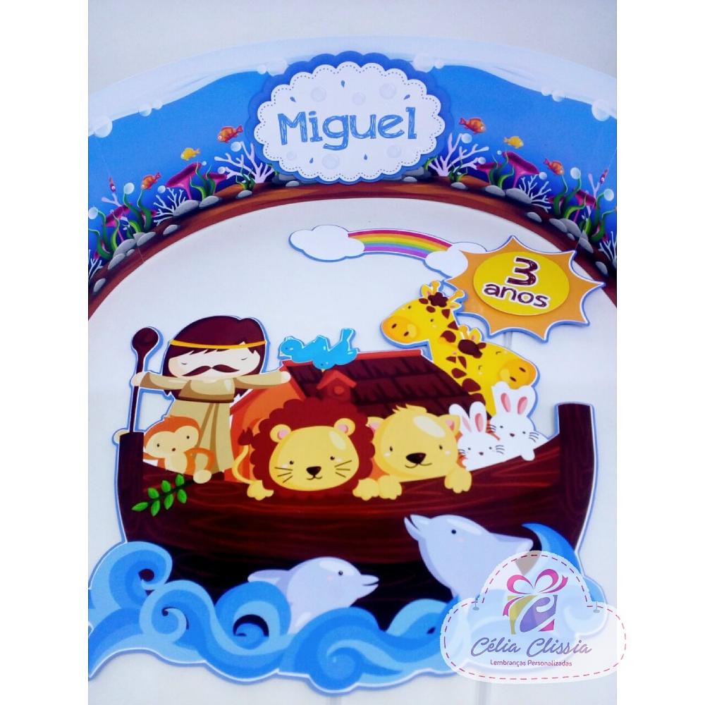 Arquivo de corte topo de bolo Arca de Noé