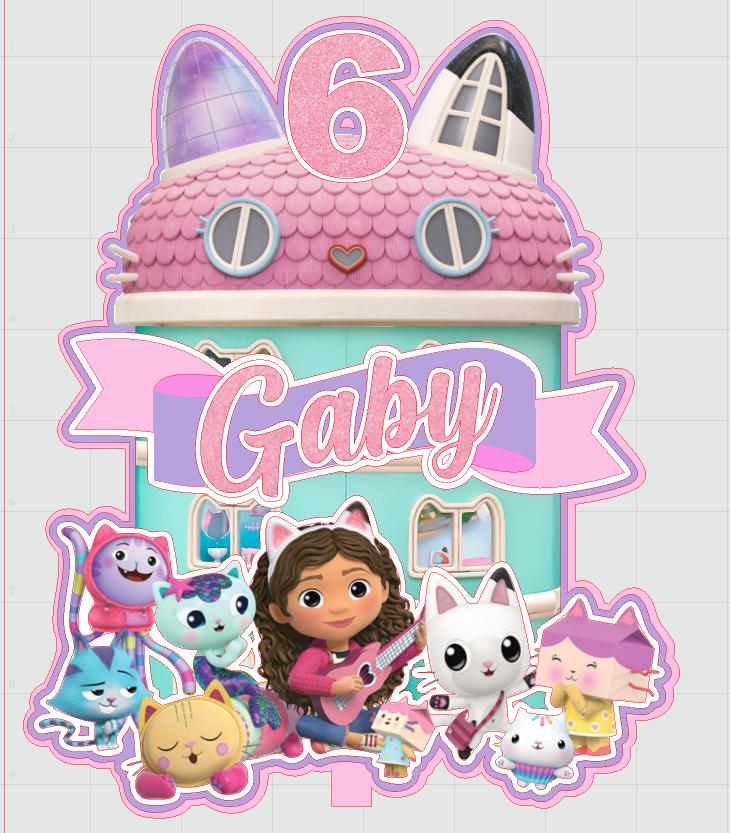 Arquivo de corte topo de bolo A Casa Mágica da Gabi