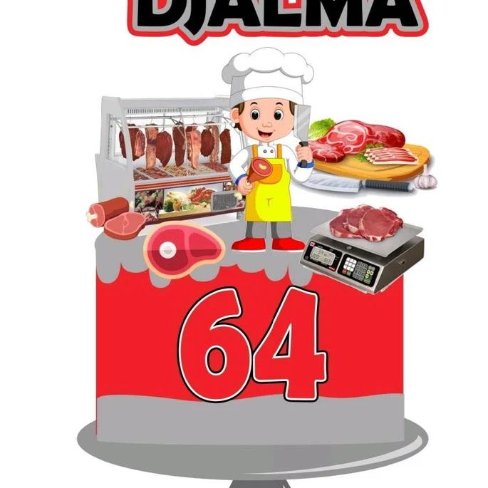 Arquivo de corte Topo de bolo Açougueiro