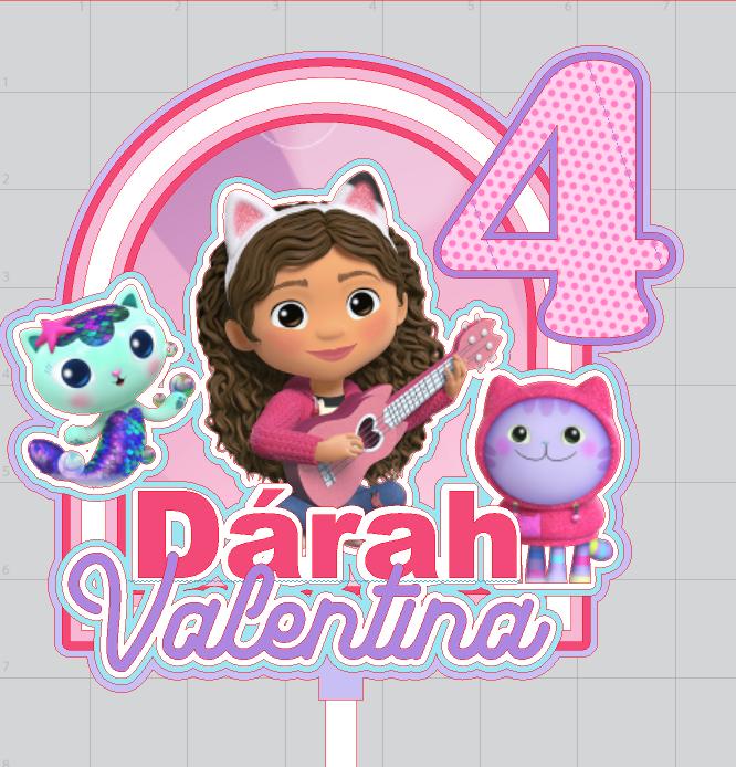 Arquivo de corte topo de bolo A Casa Mágica da Gabi