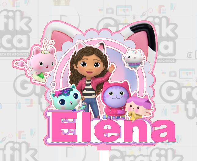 Arquivo de corte topo de bolo A Casa Mágica da Gabi