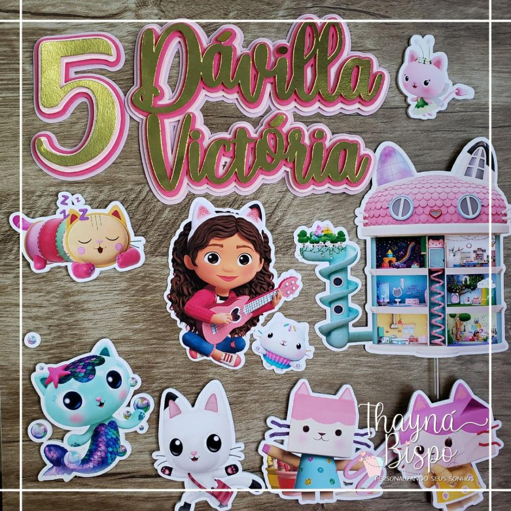 Arquivo de corte topo de bolo A Casa Mágica da Gabi