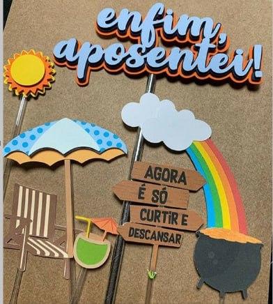 Arquivo de corte topo de bolo Aposentei