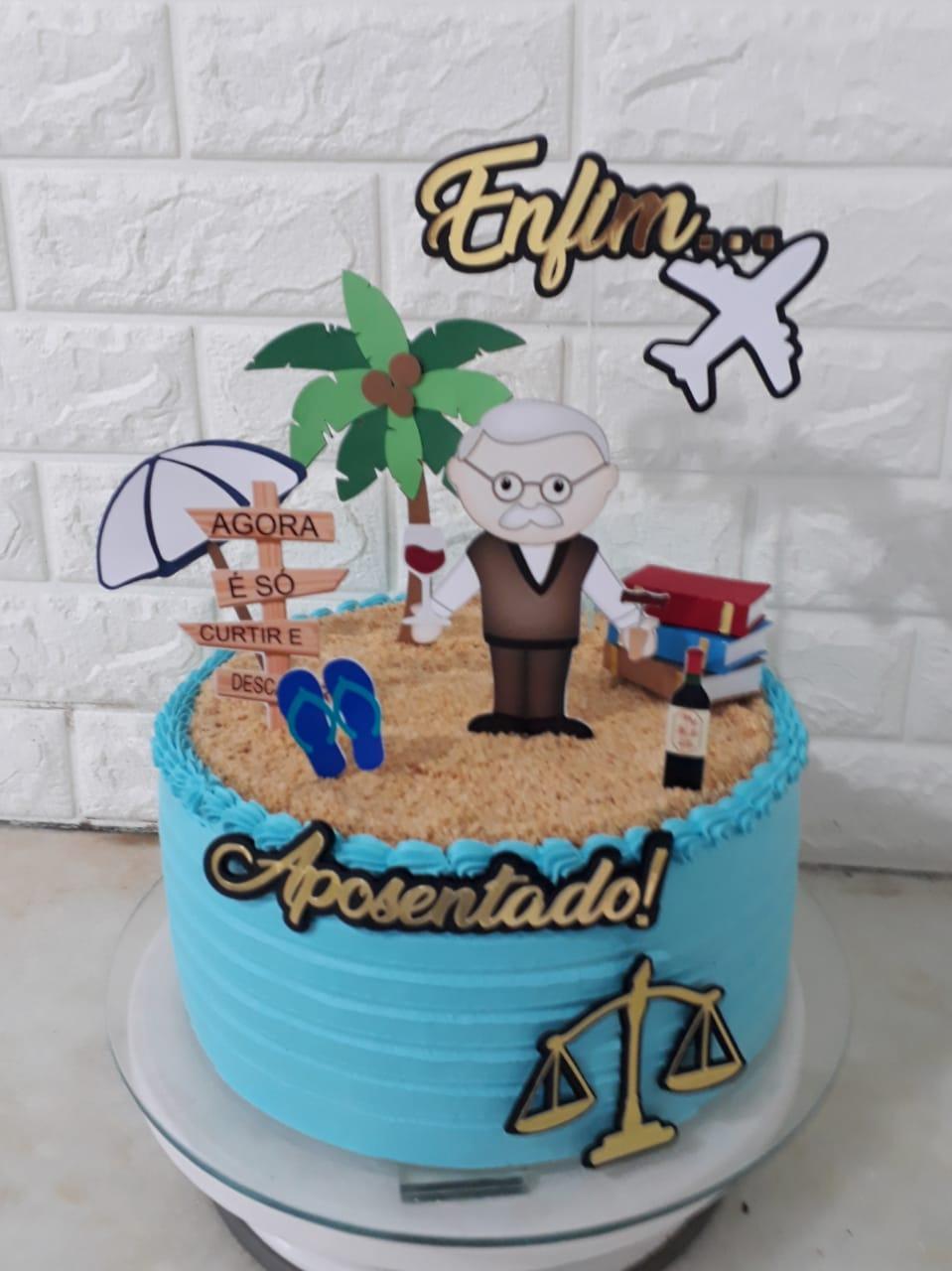 Arquivo de corte topo de bolo Aposentei