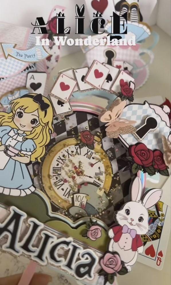 Arquivo de corte Topo de Bolo Alice no país das maravilhas